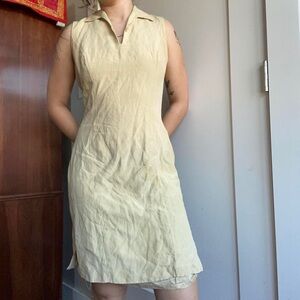 Sleeveless Beige Dress
